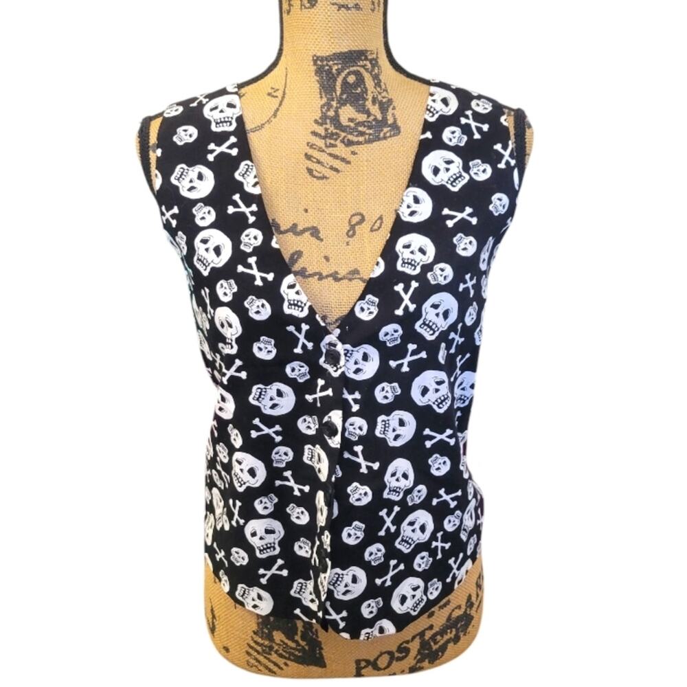 Medium Vintage Skull Pattern Vest